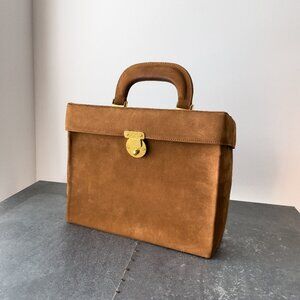 MAUD FRIZON Rare Nubuk Suede Box Handbag
